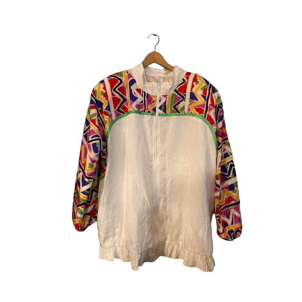 Vintage 80s David Alan California track jacket Women's Jacket Multicolor Size 3X